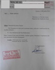 Récépissé de dépôt de la demande d'obtention de l'attestation de non redevance